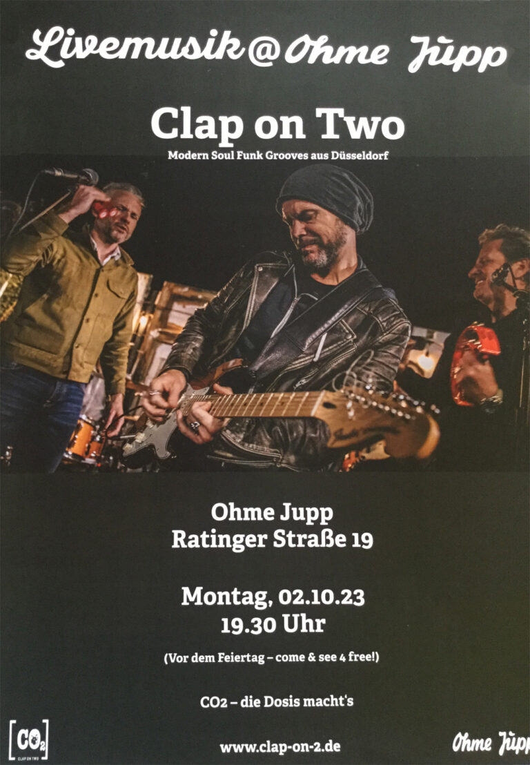 Livekonzert Clap on Two am 02.10.23